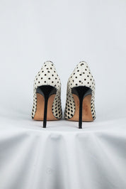 Manolo Blahnik Black & White Ponyhair Dot Pumps