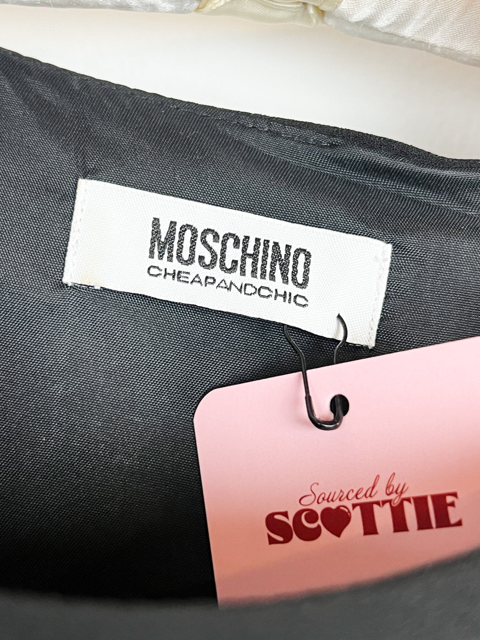 Moschino Cheap and Chic 2000s Black Piano Key Pleated Hem Shift Dress - IT 42