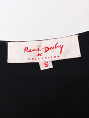 René Derhy Collection 2000s Black Floral Print Top & Skirt Set - S