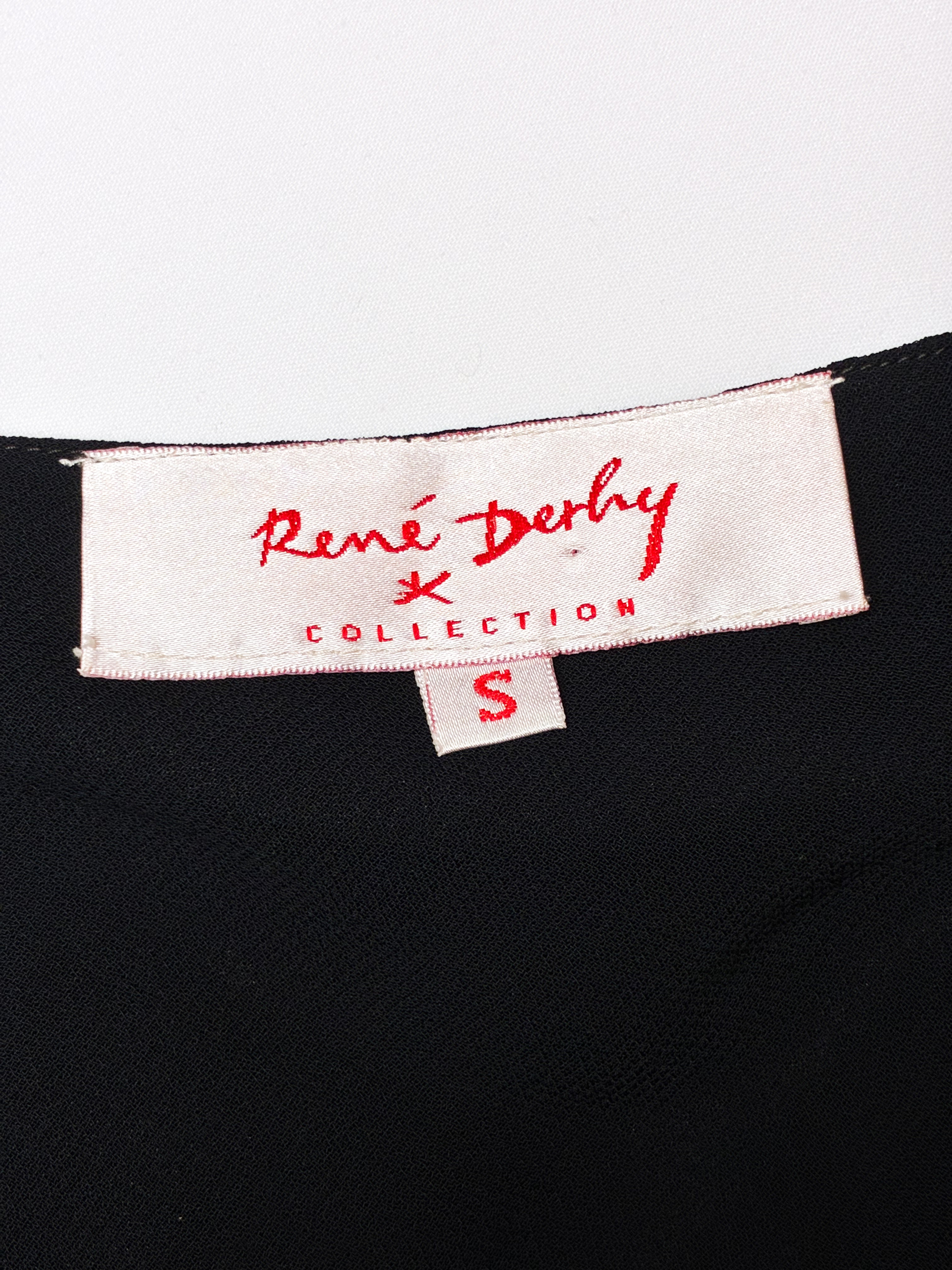 René Derhy Collection 2000s Black Floral Print Top & Skirt Set - S