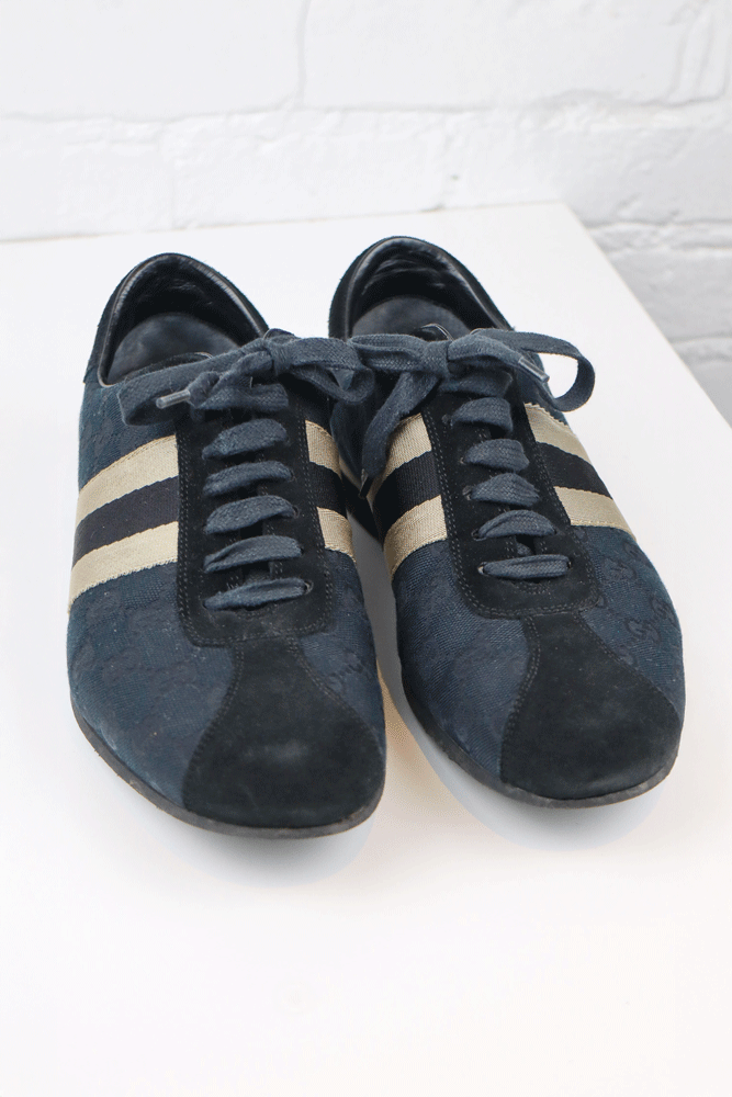 Gucci White Stripe Sneakers