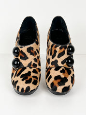 Moschino Cheap & Chic Leopard Print Pony Hair Heels – 37