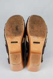 Dolce & Gabbana 2000s Cow Print Ponyhair Clogs