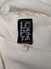 Lopeta 2000s Cream Crochet Lace Handkerchief Hem Dress - XS/S