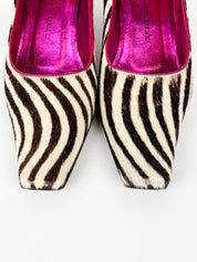 Giuseppe Zanotti Zebra Pony Hair Heels – 36.5