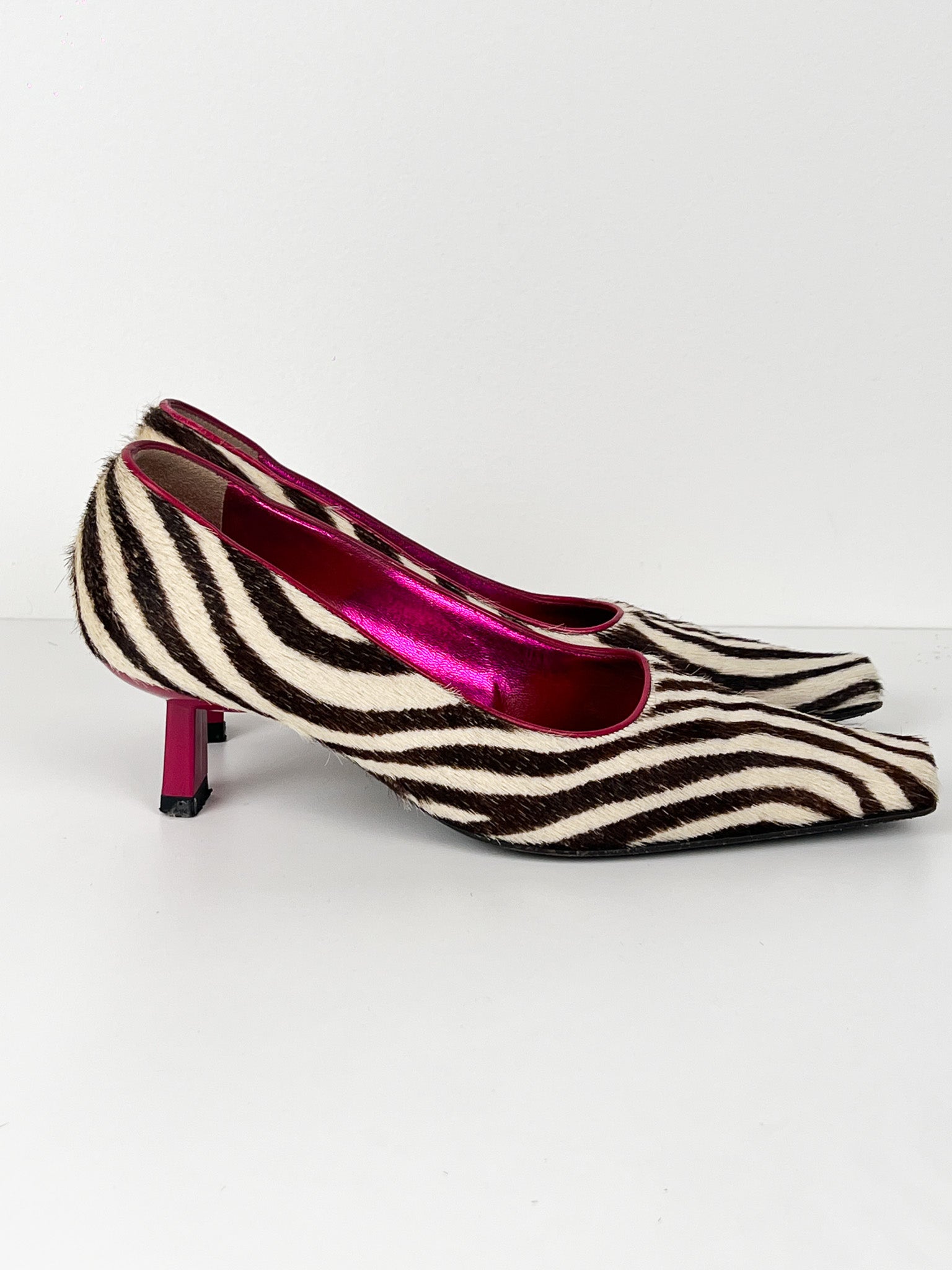 Giuseppe Zanotti Zebra Pony Hair Heels – 36.5