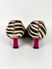 Giuseppe Zanotti Zebra Pony Hair Heels – 36.5