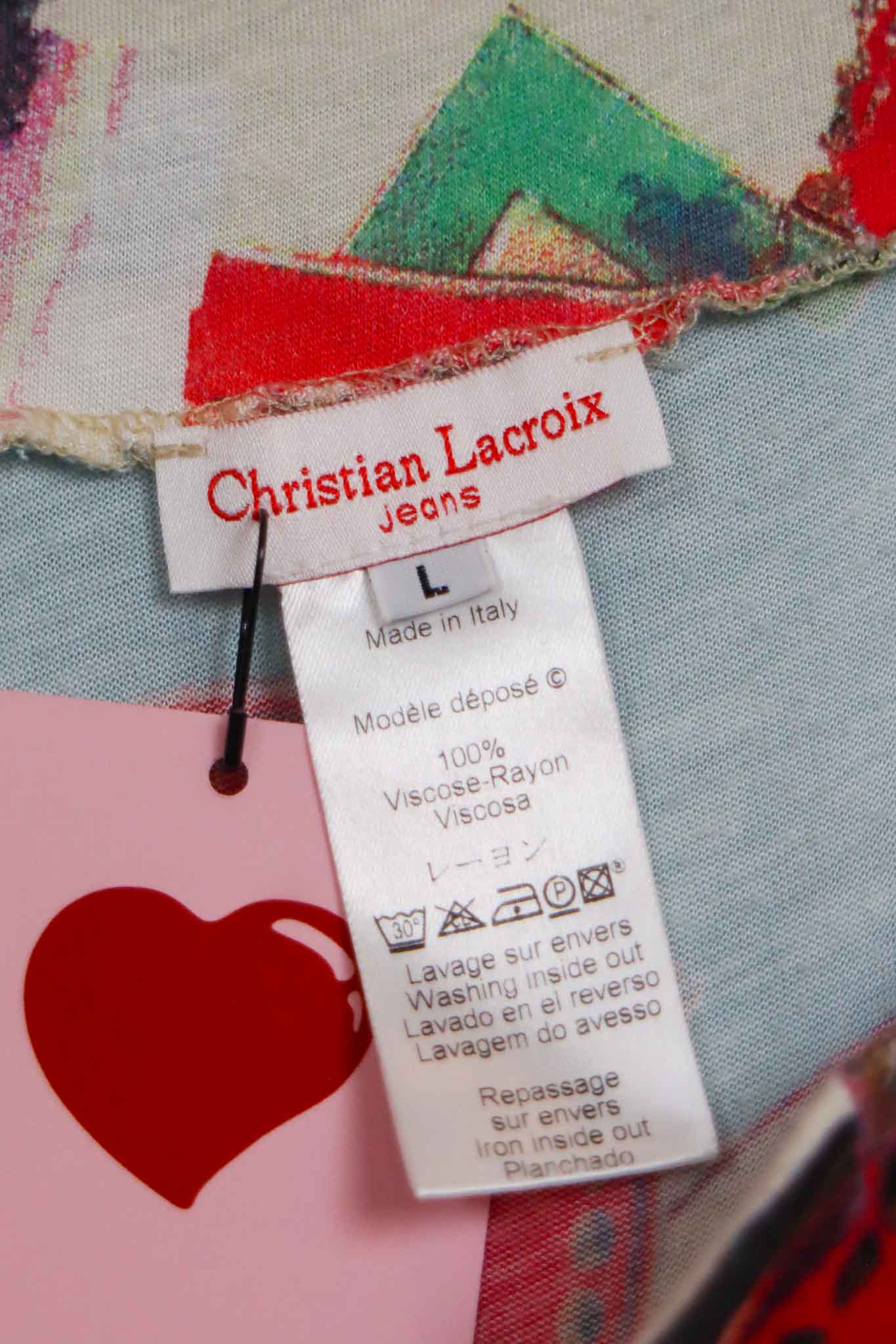 Christian Lacroix Jeans 2005 Carnival Print Ruffle Skirt