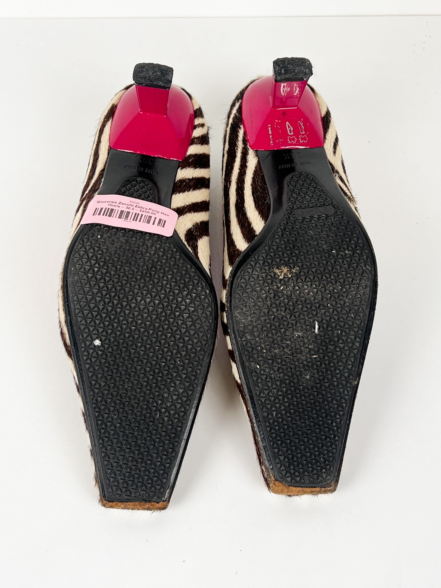 Giuseppe Zanotti Zebra Pony Hair Heels – 36.5