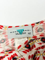 Occhi Verdi by La Perla 2000s Red Geometric Print Bikini & Mini Dress Set - S