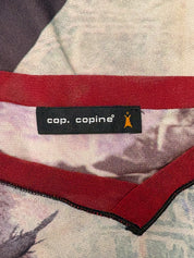 Cop Copine 2000s Red Mesh Rose Print Top - S/M