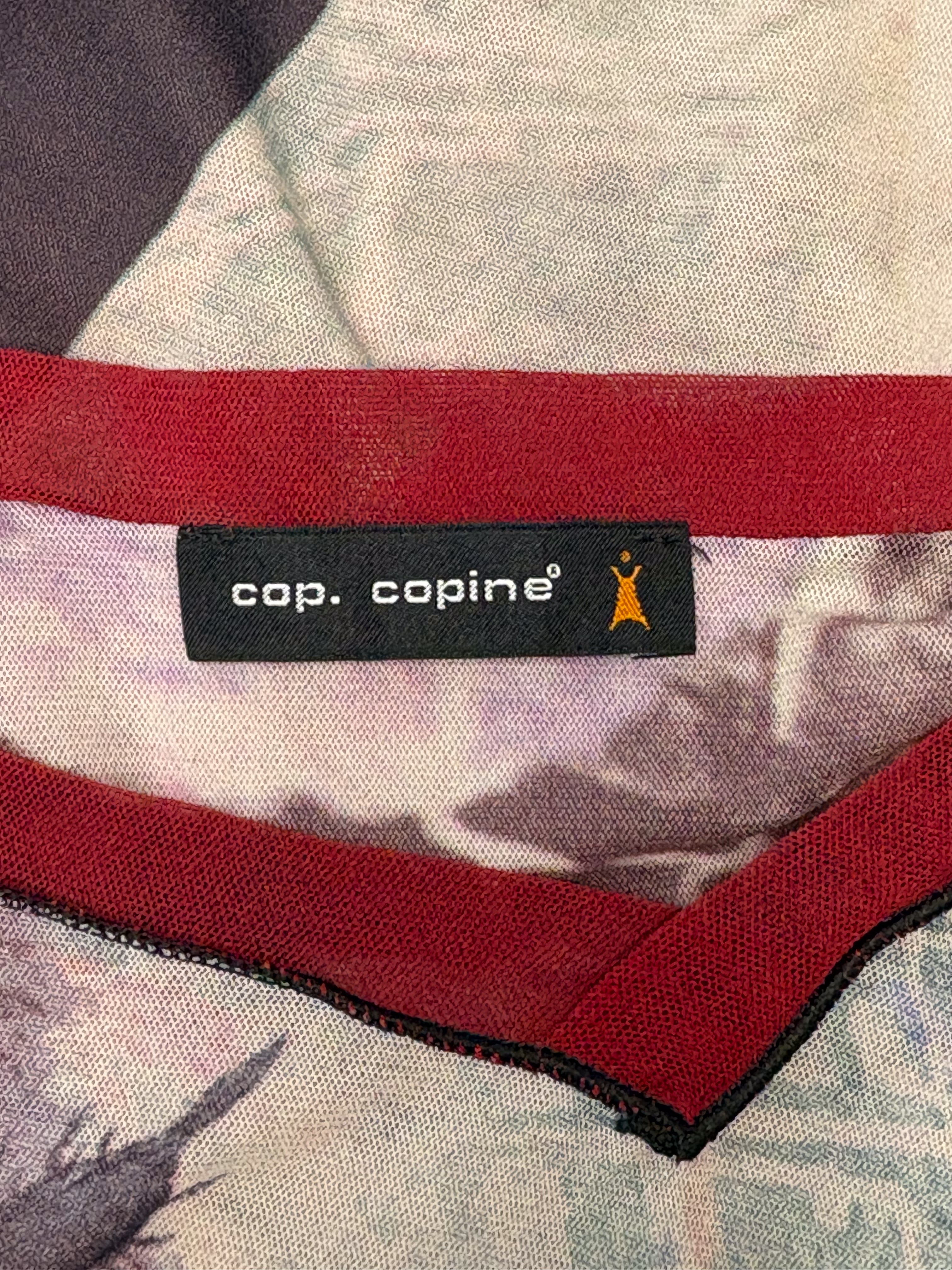 Cop Copine 2000s Red Mesh Rose Print Top - S/M