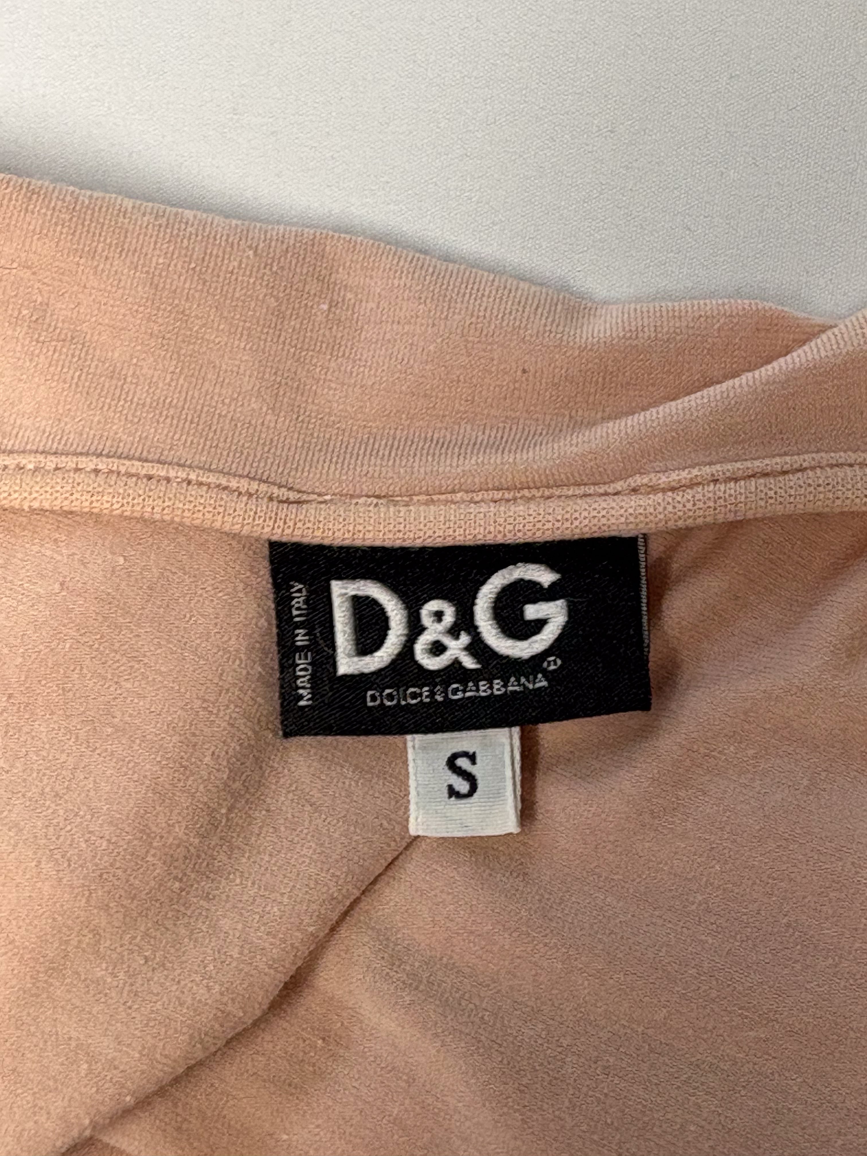 D&G Dolce & Gabbana 2000s Pink "Love Affair" Graphic Tank - S