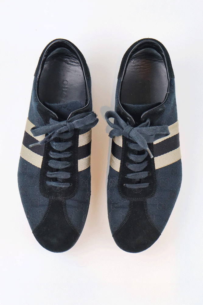 Gucci White Stripe Sneakers