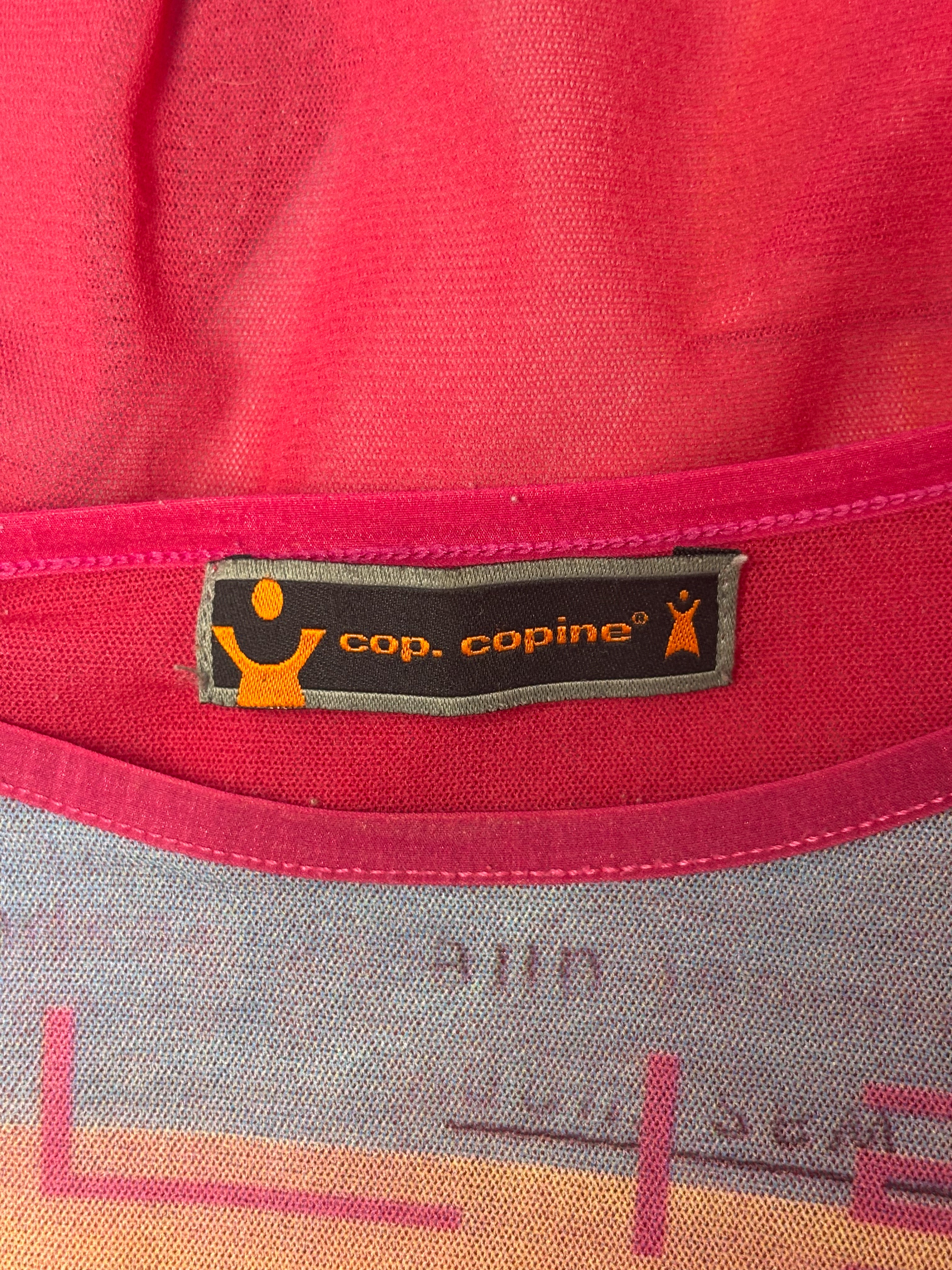 Cop Copine 2000s Malibu Sunset Print Mesh Top - S/M
