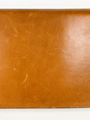 Gucci Tan Leather Envelope Clutch with Gold Ring Clasp