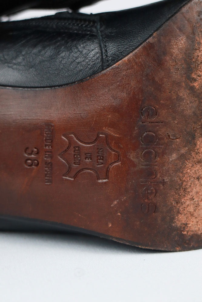 El Dantès Multi Buckle Black Leather Boots