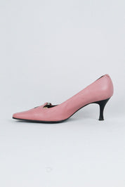 Krystel France 2000s Pink and Brown Pointed Heels - EU 37