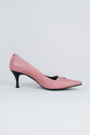 Krystel France 2000s Pink and Brown Pointed Heels - EU 37