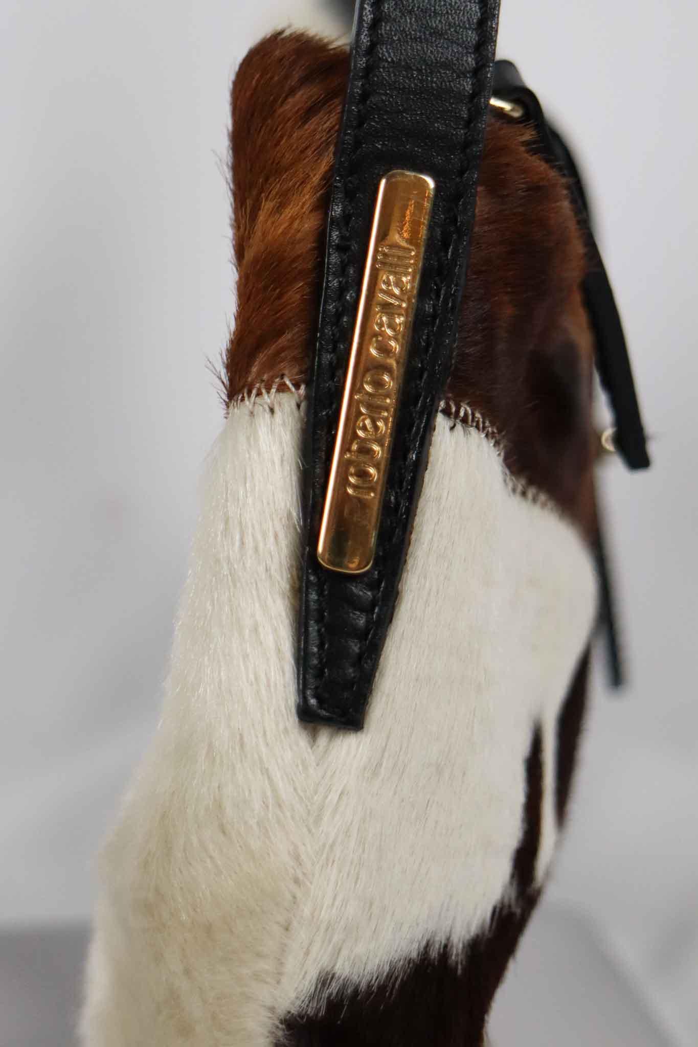 Roberto Cavalli Pony Hair Cowhide Shoulder Bag