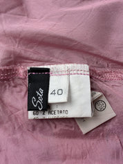Laltramoda 2000s Pink Floral Crinkle Chiffon Ruffle Mini Skirt - S