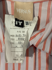 Versus Versace SS 2002 Pink and Orange Striped Trench