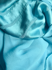 Papell Boutique 2000s Teal Silk Halter Midi Dress - XS/S