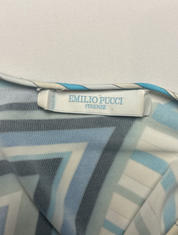 Emilio Pucci 2000s Blue & Green Star Print Top - S/M