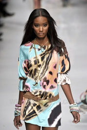 Blumarine SS2011 Silk Pink Butterfly Mini Dress - M/L