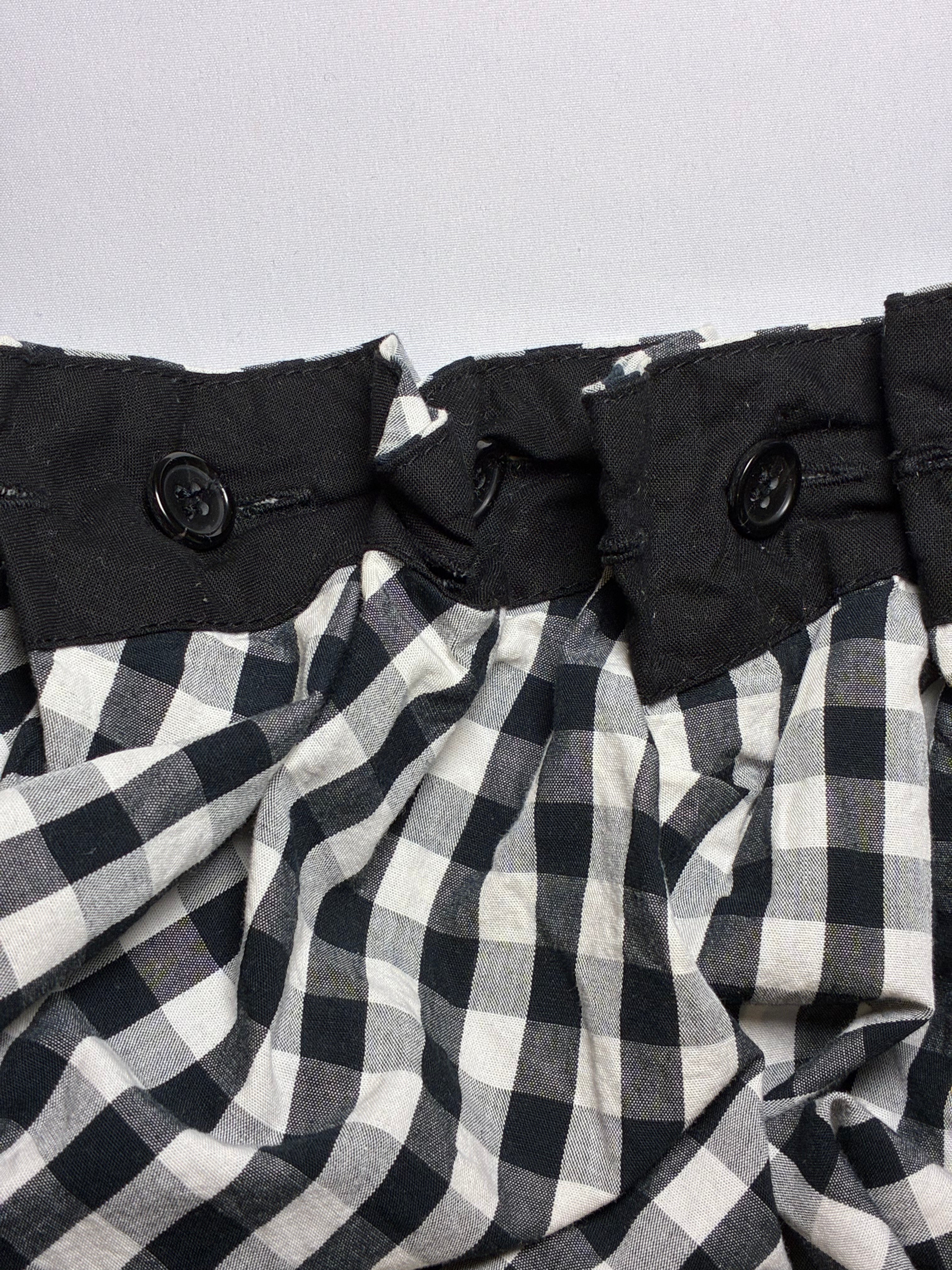 Fornarina 2000s Black Gingham Corset Top and Bubble Skirt Set - XS/S
