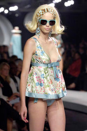 Christian Dior 2008 Cruise Floral Silk Paneled Top by John Galliano - XS/S