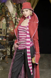 Dolce & Gabbana FW 2000 Purple Metallic Striped Tank and Scarf Set - S/M